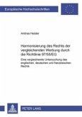 Harmonisierung des Rechts der vergleichenden Werbung durch die Richtlinie 97/55/EG?