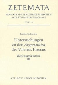 Untersuchungen zu den Argonautica des Valerius Flaccus - Spaltenstein, François