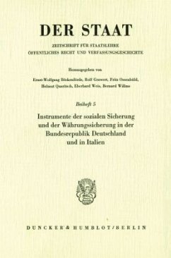 Cover Instrumente der sozialen Sicherung und der Währungssicherung in der Bundesrepublik Deutschland und in Italien.