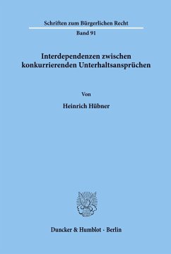 Interdependenzen zwischen konkurrierenden Unterhaltsansprüchen. - Hübner, Heinrich