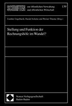 Stellung und Funktion der Rechnungshöfe im Wandel? - Engelhardt, Gunther / Schulze, Harald / Thieme, Werner (Hgg.)