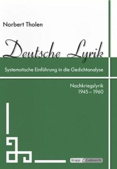 Cover Deutsche Lyrik 1945-1960 - Nachkriegslyrik - Lehrerheft