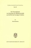 Zur Vertretbarkeit von Störungen der Marktwirtschaft aus ideellen und sonstigen Gründen.