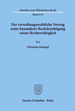 Cover Der verwaltungsrechtliche Vertrag unter besonderer Berücksichtigung seiner Rechtswidrigkeit.