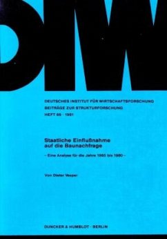 Cover Staatliche Einflußnahme auf die Baunachfrage.