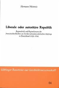 Liberale oder autoritäre Republik. Liberale oder autoritäre Republik.