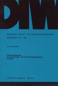 Cover Präferenzregelung der Forschungs- und Entwicklungsförderung in Berlin.
