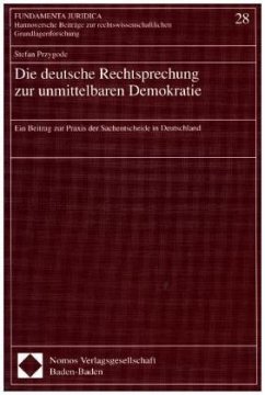 Cover Die deutsche Rechtsprechung zur unmittelbaren Demokratie