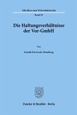 Die Haftungsverhältnisse der Vor-GmbH. Die Haftungsverhältnisse der Vor-GmbH.