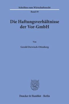 Cover Die Haftungsverhältnisse der Vor-GmbH.