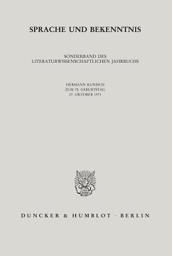 Sprache und Bekenntnis. - Frühwald, Wolfgang / Niggl, Günter (Hgg.)