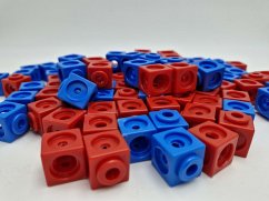 Steckwürfel', Arbeitsmaterialien Mathematik - 50 rote und 50 blaue Würfel im Beutel Cover Steckwürfel', Arbeitsmaterialien Mathematik - 50 rote und 50 blaue Würfel im Beutel