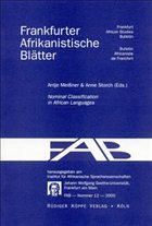 Cover Nominal classification in African languages