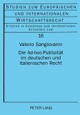 Die Ad-hoc-Publizität im deutschen und italienischen Recht