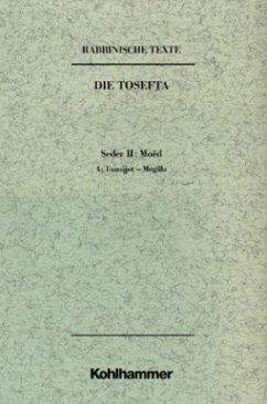 Cover Rabbinische Texte, Erste Reihe: Die Tosefta. Band II: Seder Moëd