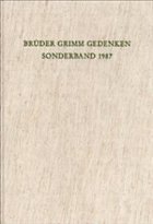 Brüder Grimm Gedenken Sonderband: Kasseler Vorträge