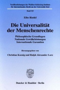 Die Universalität der Menschenrechte. - Riedel, Eibe H.