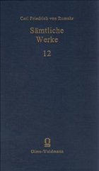 Sämtliche Werke - Rumohr, Carl Friedrich von
