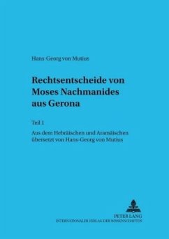 Rechtsentscheide von Moses Nachmanides aus Gerona - Mutius, Hans-Georg von