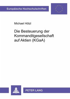 Cover Die Besteuerung der Kommanditgesellschaft auf Aktien (KGaA)