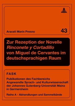 Cover Zur Rezeption der Novelle 'Rinconete y Cortadillo' von Miguel de Cervantes im deutschsprachigen Raum