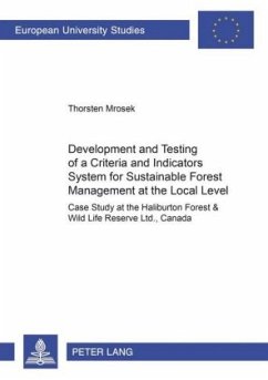 Cover Development and Testing of a Criteria and Indicators System for Sustainable Forest Management at the Local Level