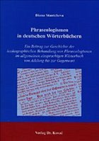 Cover Phraseologismen in deutschen Wörterbüchern