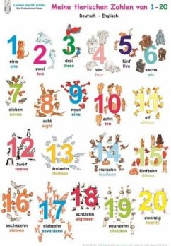 Meine tierischen Zahlen von 1-20, Deutsch/Englisch (Poster) - Momm, Helga