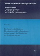 Cover Die Verantwortlichkeit von Diensteanbietern für Informationen im Internet nach der Novellierung des Teledienstegesetzes