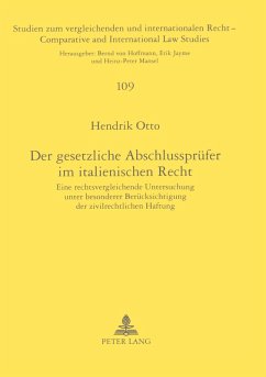 Cover Der gesetzliche Abschlussprüfer im italienischen Recht
