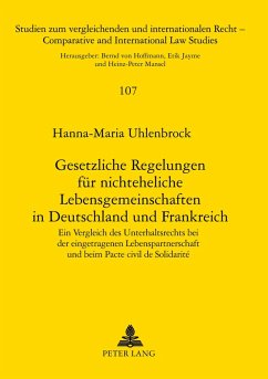 Cover Gesetzliche Regelungen für nichteheliche Lebensgemeinschaften in Deutschland und Frankreich