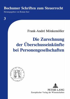Cover Die Zurechnung der Überschusseinkünfte bei Personengesellschaften