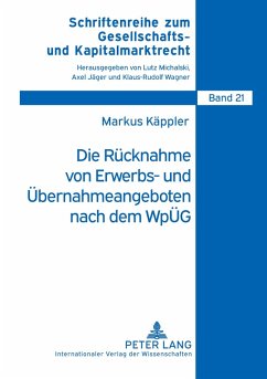 Cover Die Rücknahme von Erwerbs- und Übernahmeangeboten nach dem WpÜG