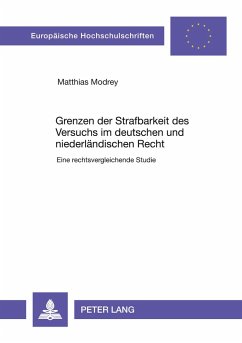 Cover Grenzen der Strafbarkeit des Versuchs im deutschen und niederländischen Recht