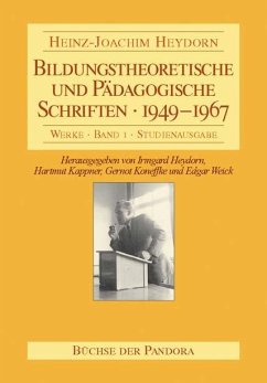 Cover Bildungstheoretische und Pädagogische Schriften - 1949-1967