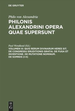 Cover Quis rerum divinarum heres sit. De congressu eruditionis gratia. De fuga et inventione. De mutatione nominum. De somniis (I-II)