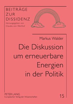 Cover Die Diskussion um erneuerbare Energien in der Politik