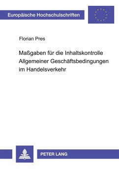 Cover Maßgaben für die Inhaltskontrolle Allgemeiner Geschäftsbedingungen im Handelsverkehr