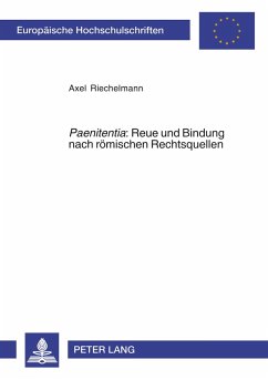 Cover 'Paenitentia' : Reue und Bindung nach römischen Rechtsquellen