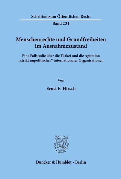 Menschenrechte und Grundfreiheiten im Ausnahmezustand.