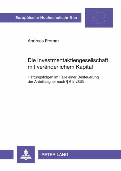 Die Investmentaktiengesellschaft mit veränderlichem Kapital - Fromm, Andreas