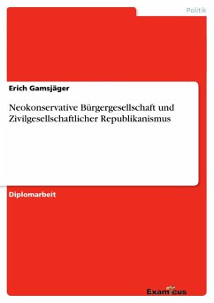 Neokonservative Bürgergesellschaft und Zivilgesellschaftlicher Republikanismus - Gamsjäger, Erich