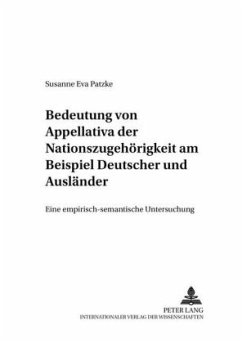 Cover Bedeutung von Appellativa der Nationszugehörigkeit am Beispiel 