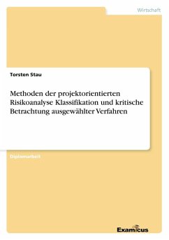 Cover Methoden der projektorientierten Risikoanalyse Klassifikation und kritische Betrachtung ausgewählter Verfahren