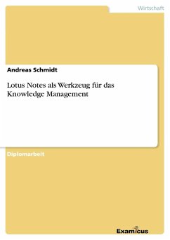 Lotus Notes als Werkzeug für das Knowledge Management - Schmidt, Andreas
