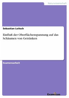 Einfluß der Oberflächenspannung auf das Schäumen von Getränken - Loitsch, Sebastian