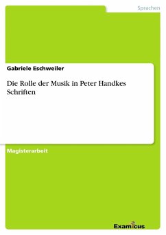 Die Rolle der Musik in Peter Handkes Schriften