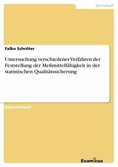 Untersuchung verschiedener Verfahren der Feststellung der Meßmittelfähigkeit in der statistischen Qualitätssicherung