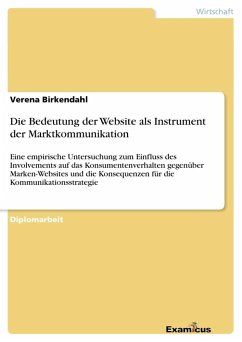 Die Bedeutung der Website als Instrument der Marktkommunikation - Birkendahl, Verena