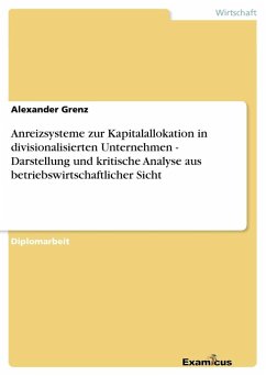 Anreizsysteme zur Kapitalallokation in divisionalisierten Unternehmen - Darstellung und kritische Analyse aus betriebswirtschaftlicher Sicht - Grenz, Alexander